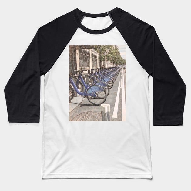 City Bikes - NYC Baseball T-Shirt by MAMMAJAMMA